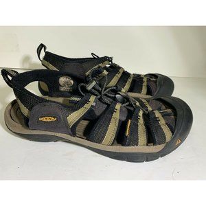 Keen Men's Newport H2 Sandal,Black, yellow 10.5 M